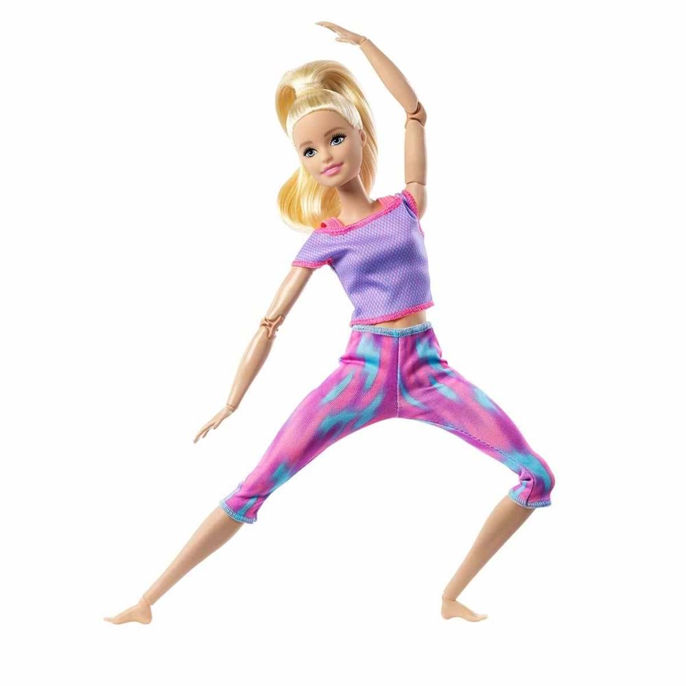 Barbie Sonsuz Hareket Bebeği, Sarışın - Desenli Taytlı GXF04
