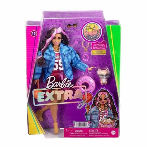 Barbie Extra - Ekose Ceketli Bebek HDJ46